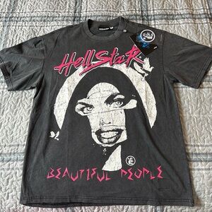 Hellstar Beautiful People T-shirt in Black/ Medium